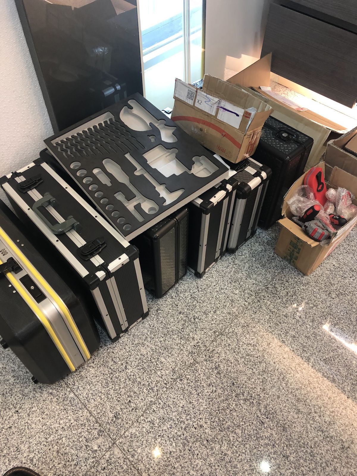 Flight cases with cut-foam inserts