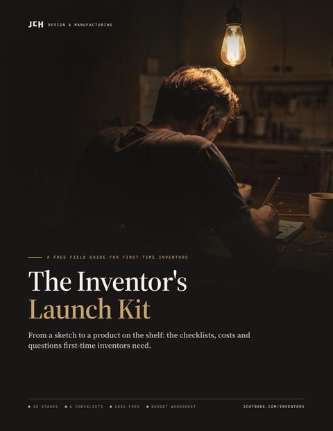 Cover of The Inventor's Launch Kit, a 12-page PDF by JCH Design & Manufacturing