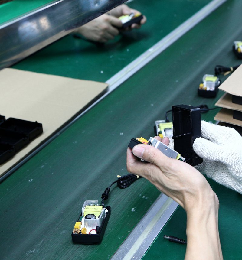 A finished circuit board fitted into a molded housing