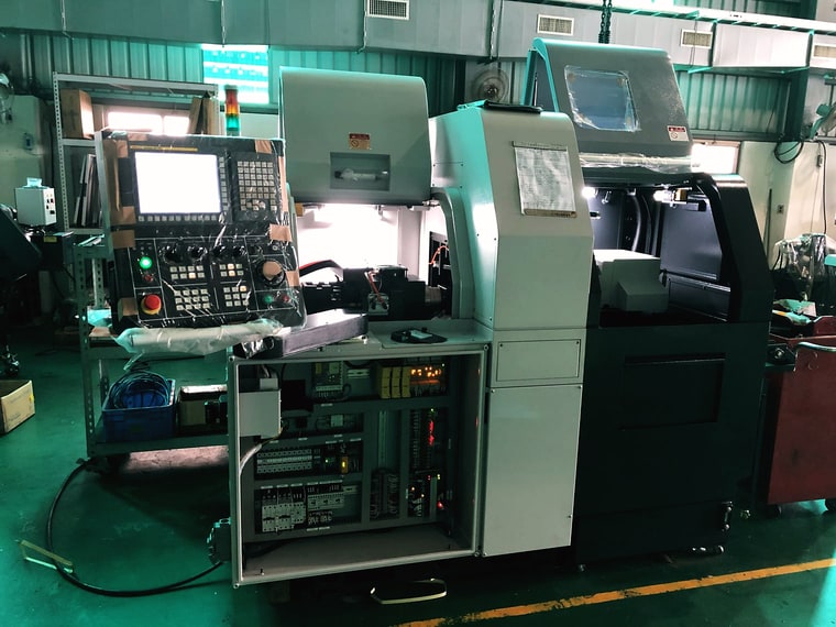A CNC machining center at the factory