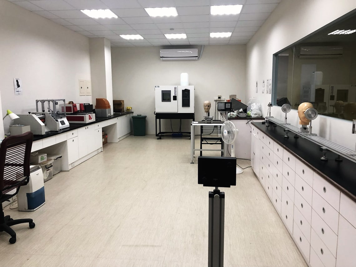 The measuring room at a partner factory, where first articles are checked against the drawing